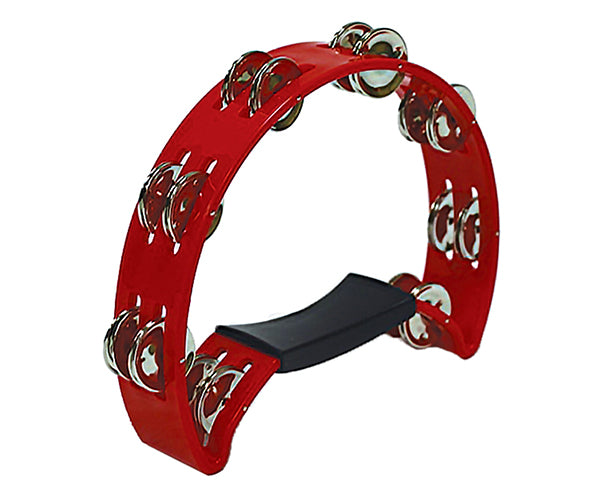 1/2 MOON TAMBOURINE RED