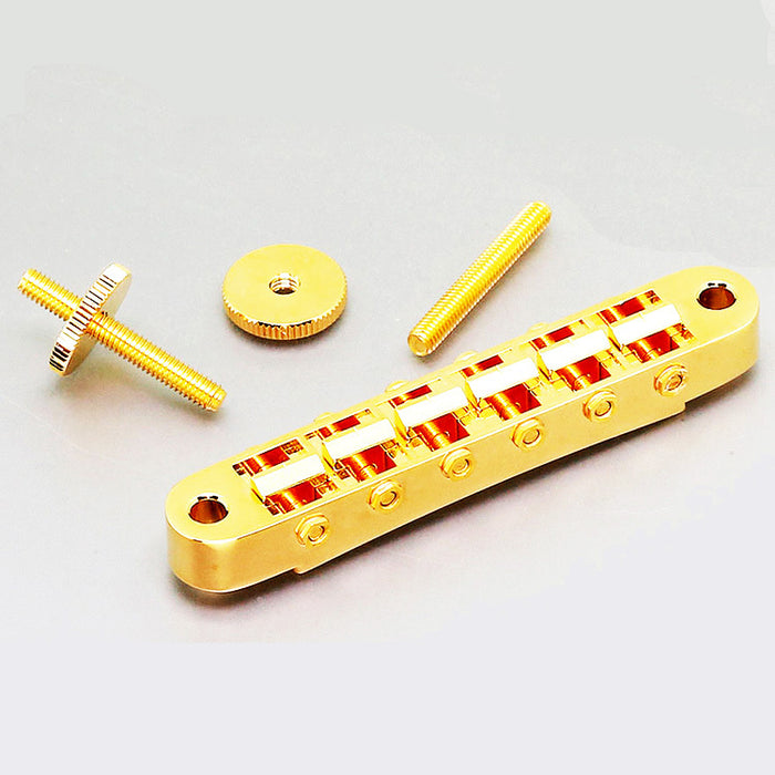 Gotoh GE103B Tune-O-Matic Electric Guitar Bridge (Nashville) in Gold Finish with Standard M4 Posts & 16mm Thumbscrews