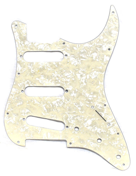 Gotoh 3-Ply ST-Style 3SC Electric Guitar Pickguard in White Pearl (Pk-1) with 22 Holes