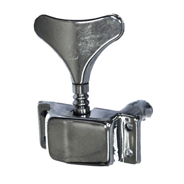 GT Electric Bass Guitar Covered Tuning Machines in Chrome Finish (2+2) with Chrome Traditional Buttons