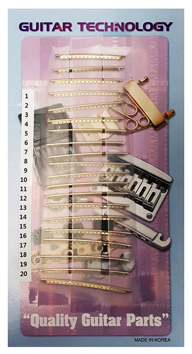 GT Nickel/Silver 24-Fret Bass Guitar Fretwire Set (2.70mm)