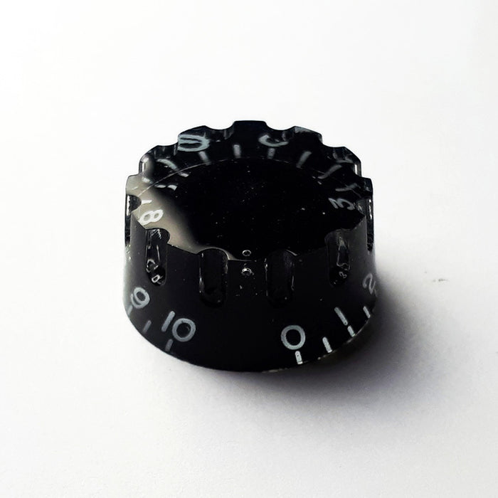 GT Acrylic Notched Edge Speed Knobs in Black (Pk-2) Numbered 0 - 10