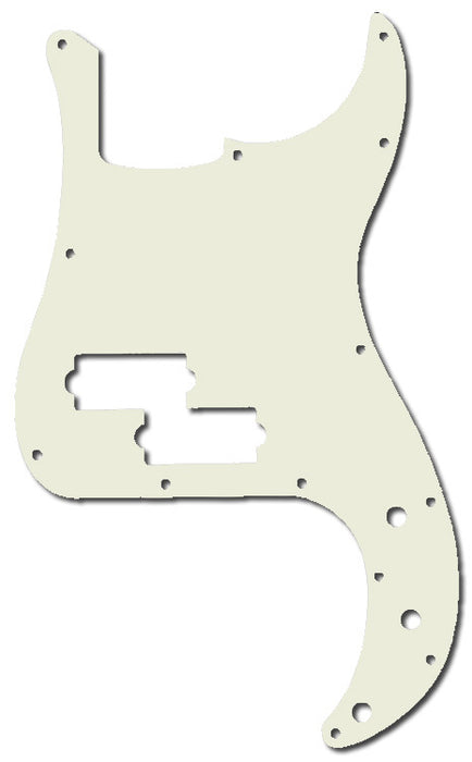 GT 3-Ply P-Style Bass Guitar Pickguard in White (Pk-1) with 17 Holes
