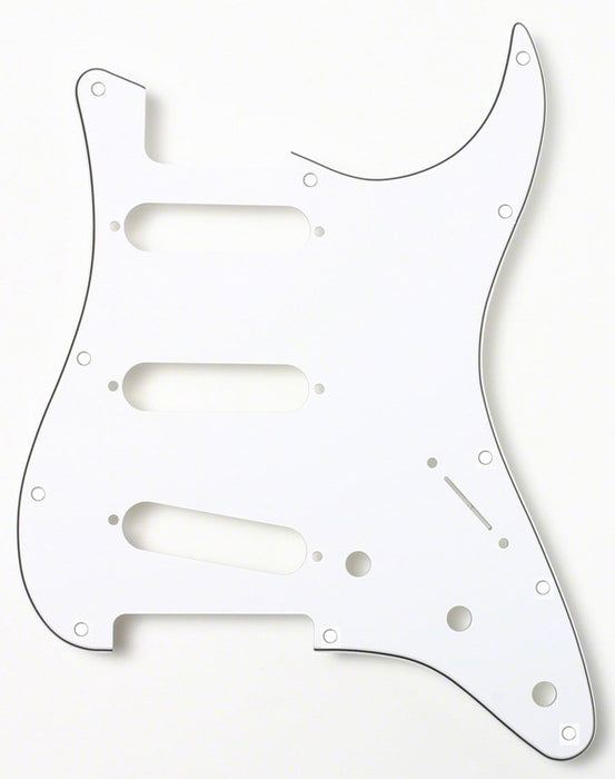 GT 3-Ply ST-Style 3SC Electric Guitar Pickguard in White (Pk-1) with 22 Holes