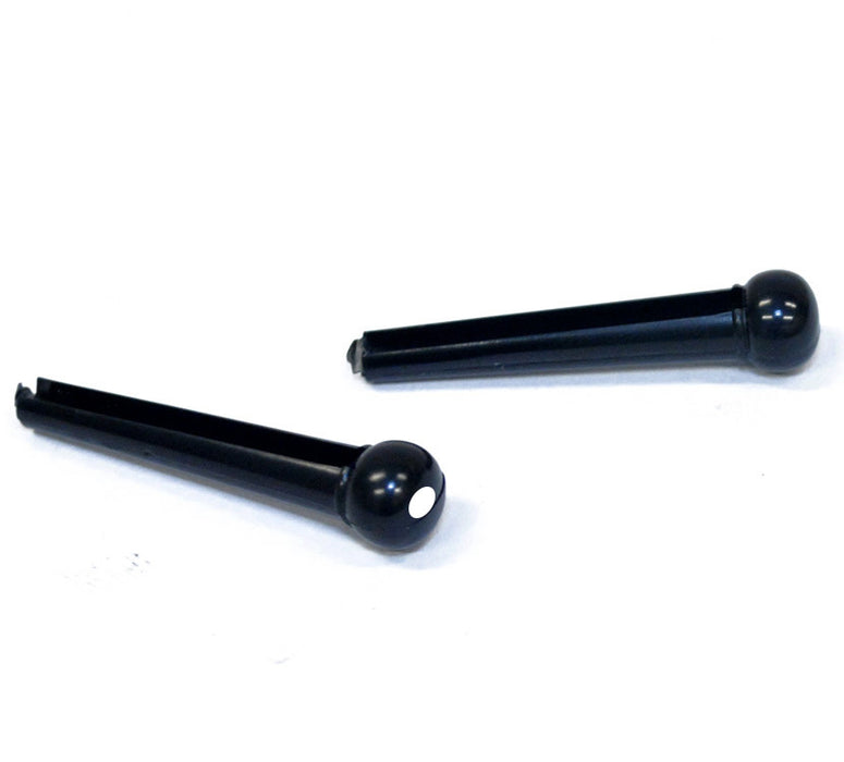 GT Acoustic Guitar ABS Bridge Pins in Black Finish with White Dot (Pk-24)