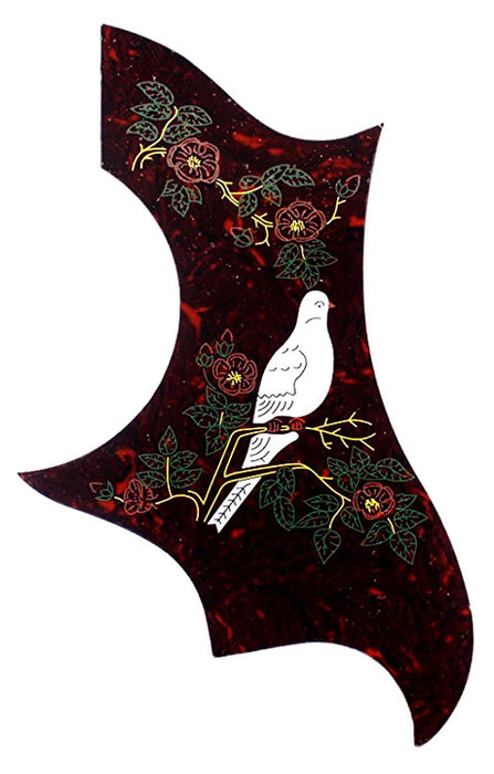 GT Acoustic Guitar Pickguard in Shell with Dove Design (Pk-1) with Adhesive Backing