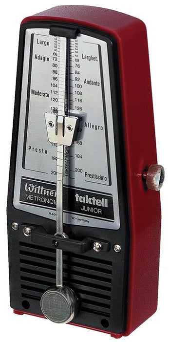 Wittner Taktell Junior Series Metronome in Ruby Colour Plastic Casing without Bell