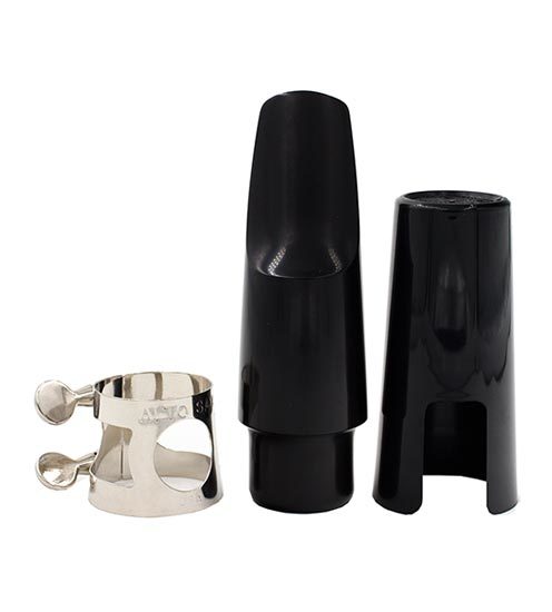 WSAMP Alto Saxophone Mouthpiece Kit Includes Mouthpiece Plastic Cap & Nickel Ligature