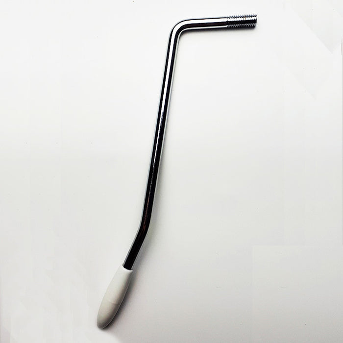GT Left-Handed Tremolo Arm in Chrome Finish with White Plastic Cap (Pk-1) M6 Thread (6mm)