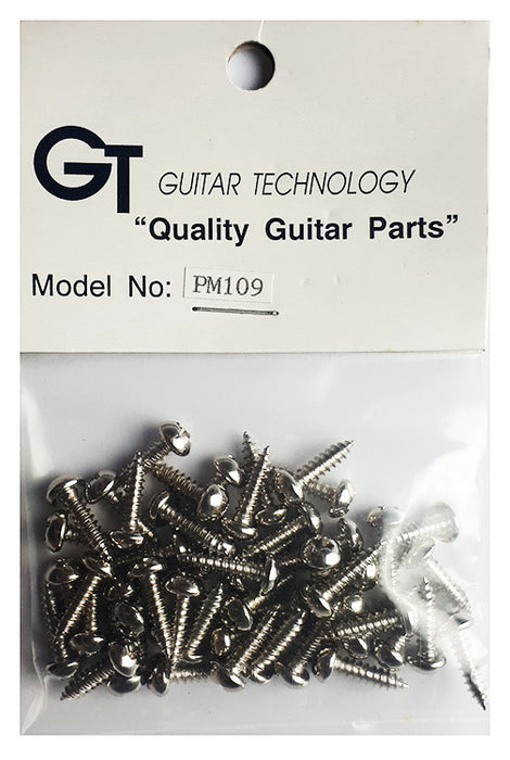 GT Wood Screws with Round Head in Nickel Finish - 3mm x 11.8mm (Pk-50)