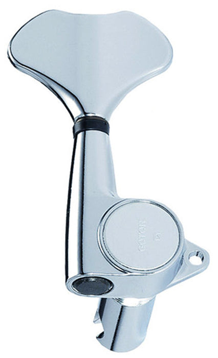 Gotoh GB707 Series Electric Bass Guitar Tuning Machines in Chrome Finish (4-inline) with Chrome Buttons