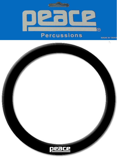 Peace 5" Bass Drum Port Hole Template & Reinforcement Ring in Black