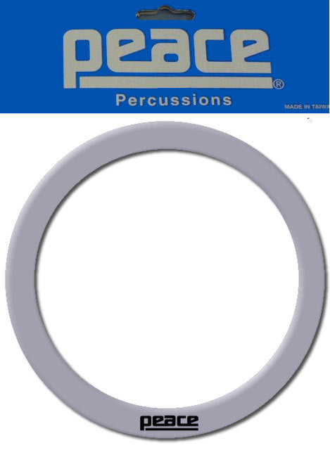 Peace 5" Bass Drum Port Hole Template & Reinforcement Ring in Silver