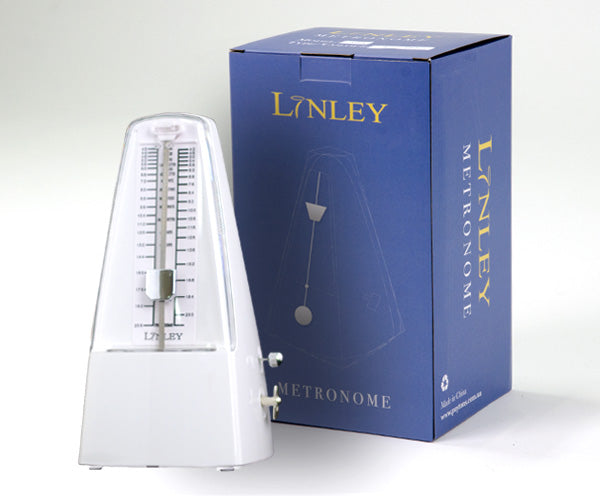 00908 Linley Metronome with bell - Gloss White
