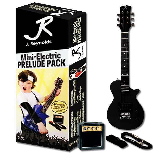 J.Reynolds Mini LP Electric Guitar Prelude Starter Pack in Black For Ages 6 and Up
