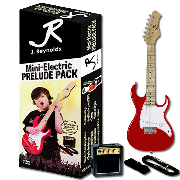 J.Reynolds Mini ST Electric Guitar Prelude Starter Pack in Red For Ages 6 and Up