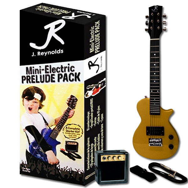 J.Reynolds Mini LP Electric Guitar Prelude Starter Pack in Gold For Ages 6 and Up