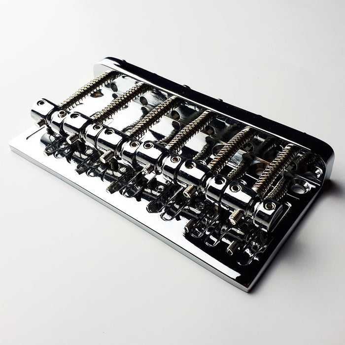 GT Bass Bridge with Brass Saddles in Chrome Finish (6-String) 17mm String Spacing
