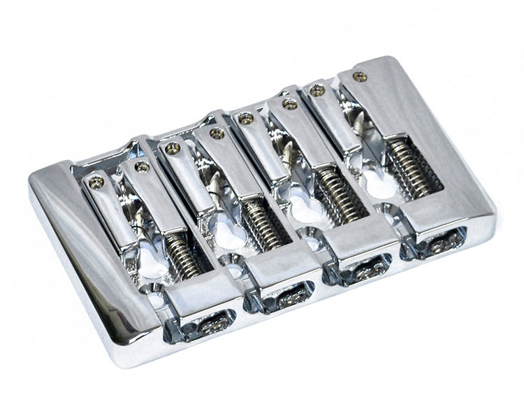 GT Bass Bridge with Zinc Saddles in Chrome Finish (4-String) 19mm String Spacing