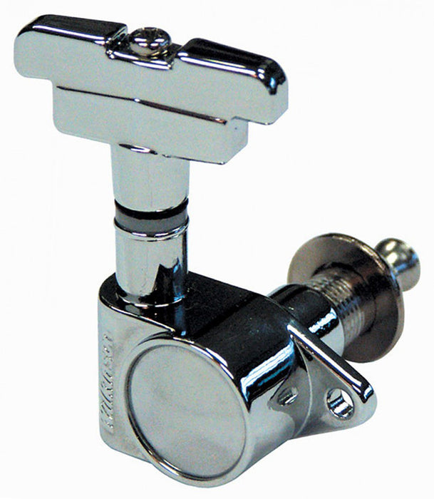 Wilkinson Acoustic Guitar Tuning Machines in Chrome Finish (3+3) with Deco Style Stepped Button