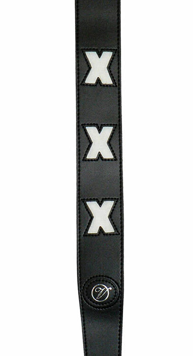 Vorson Black Leather Guitar Strap with X-Design Cutouts Look Awesome with Vorson!