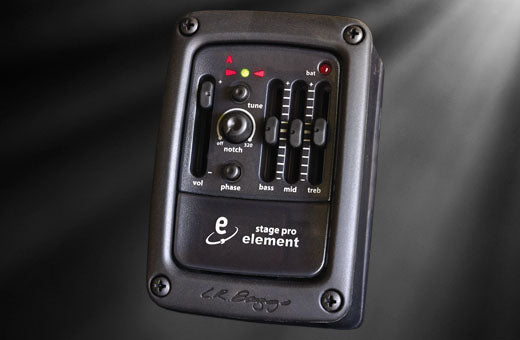 LR Baggs STAGEPRO Element Stage Pro Advanced Undersaddle Pickup With Side mounted preamp