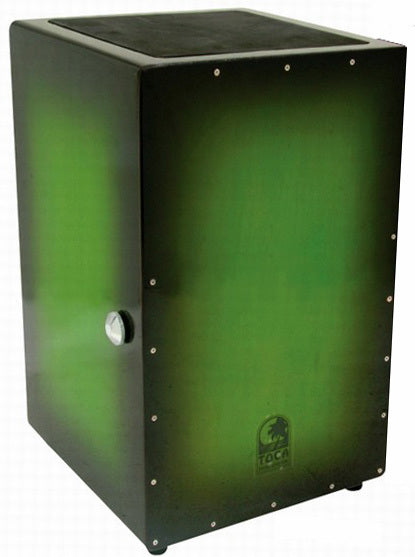 CAJON GREEN BURST FINISH