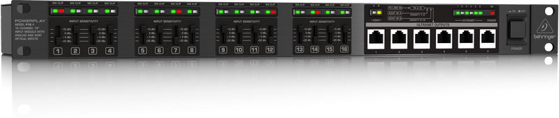 Behringer Powerplay P16-I 16-Channel 19'' Input Module with Analog & ADAT Optical Inputs
