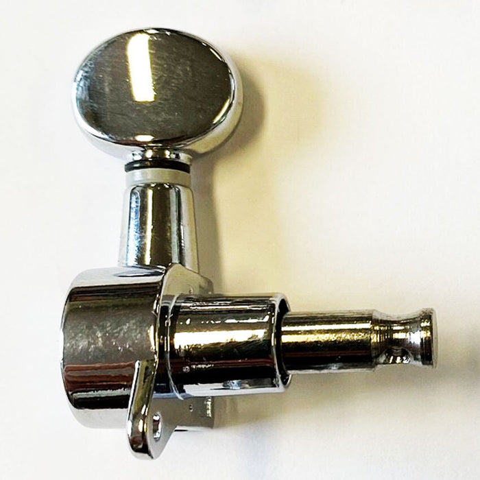 GT Ukulele Sealed Tuning Machines in Chrome Finish (Set of 4) with Chrome Round Buttons
