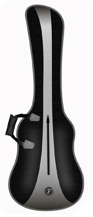 Vorson Nylon Oxford Series Electric Guitar Bag Black with Silver Stripe