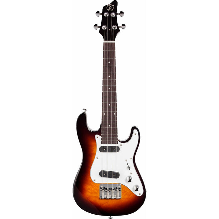 Vorson ST Style Solid Body Electric Ukulele in Quilted Vintage Sunburst Comes with Carry Bag