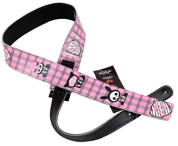 Perris 2" Leather Hi-Res "Skelanimals" Licensed Guitar Strap