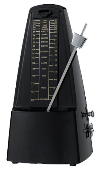Cherry Metronome with Metal Mechanism & Bell in Black Plastic Casing