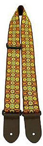 Perris 2" Jacquard Ribbon Sewn Guitar Strap w/ Leather ends