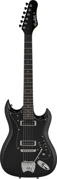 Hagstrom H-II Retroscape Guitar in Black Gloss w/ Case