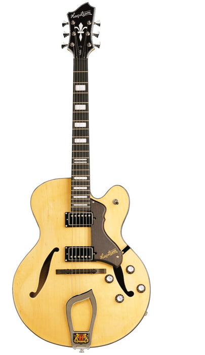 Hagstrom HJ500 Hollow Body Guitar in Natural Gloss w/ Case