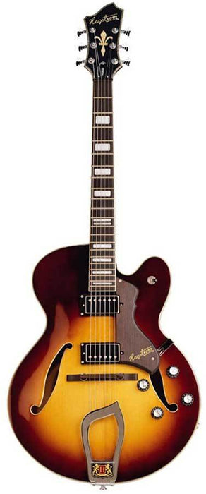 Hagstrom HJ800 Hollow Body Guitar in Vintage Sunburst w/ Case