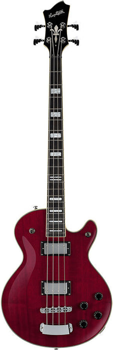 Hagstrom Swede Bass Guitar in Wild Cherry Transparent Gloss w/ Case