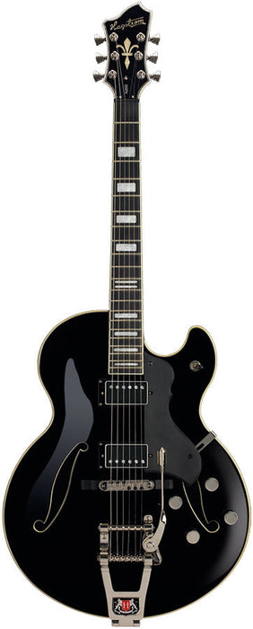 Hagstrom Tremar HJ500 Hollow Body Guitar in Black Gloss w/ Case