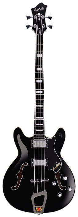 Hagstrom Viking Semi-Hollow Guitar in Black Gloss w/ Case