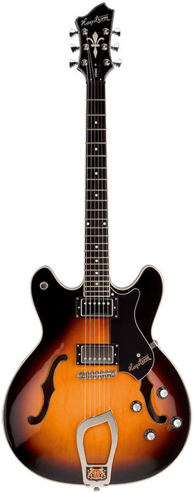 Hagstrom Viking Semi-Hollow Guitar in Tobacco Sunburst Gloss w/Case