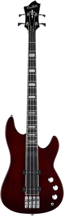 Hagstrom Super Swede Bass Guitar in Natural Mahogany Gloss w/ Case