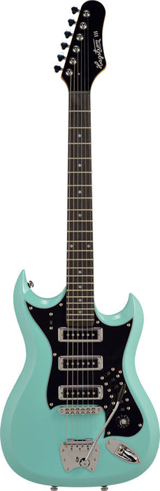 Hagstrom H-III Retroscape Guitar in Aged Sky Blue w/ Case