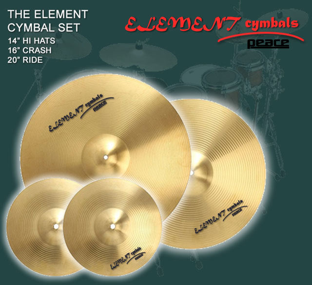 PEACE CYMBAL SET SIZES -14/16/20