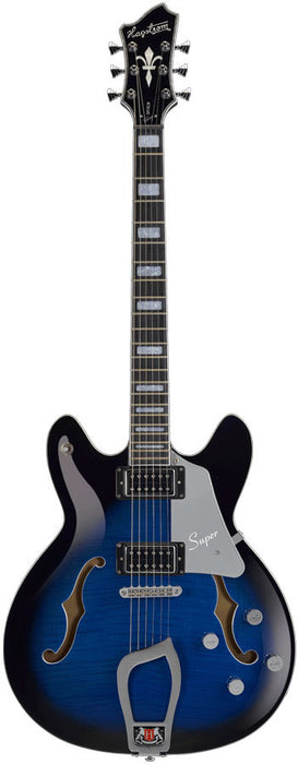 Hagstrom Super Viking Guitar in Dark Baltic Sea w/ Case