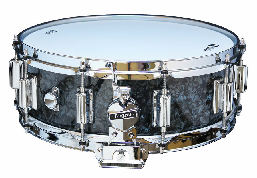 Rogers Dyna-Sonic Beavertail Series Snare Drum in Black Diamond Pearl - 14 x 5