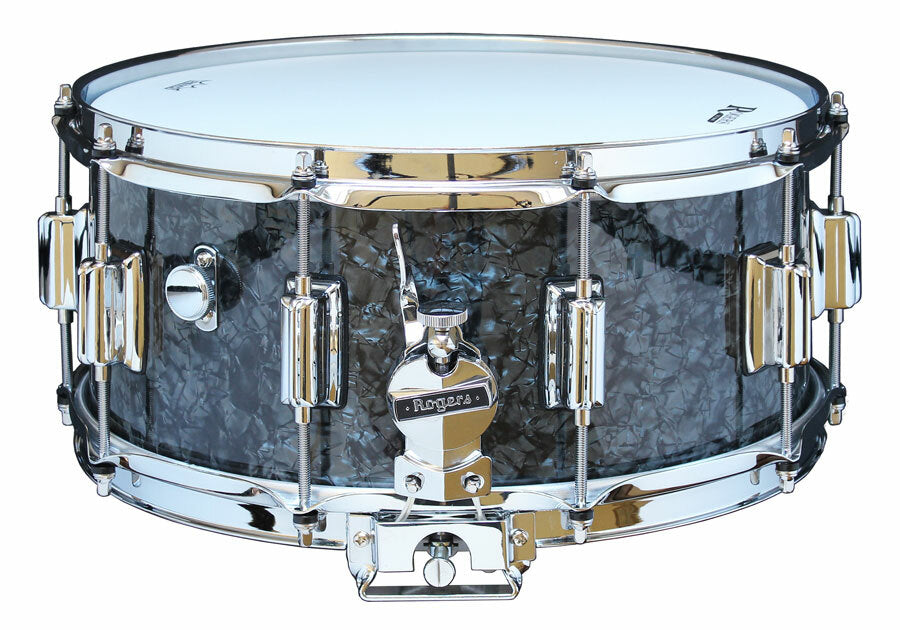 Rogers Dyna-Sonic Beavertail Series Snare Drum in Black Diamond Pearl - 14 x 6.5