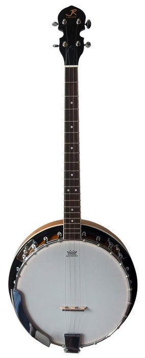 J.Reynolds 4-String Tenor Banjo with Resonator in 2-Tone Sunburst Gloss 24-Brackets