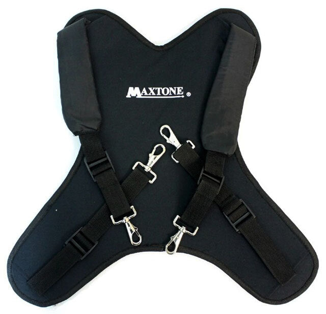 Maxtone Padded Marching Bass Drum Carrier Harness with Support Straps & Clips