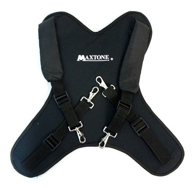 Maxtone Padded Marching Snare Drum Carrier Harness w/ Support Straps & Clips